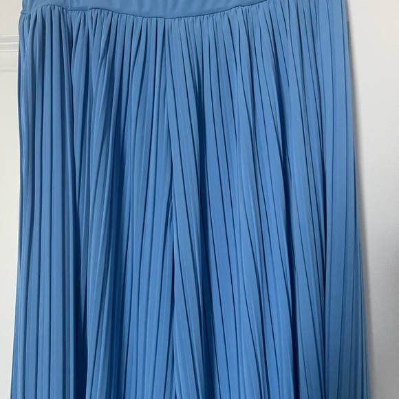 NWT Max Mara Women's CACIO Jersey Trouser Light Blue Pleated Pants Sz L 170/72A - Picture 7 of 16